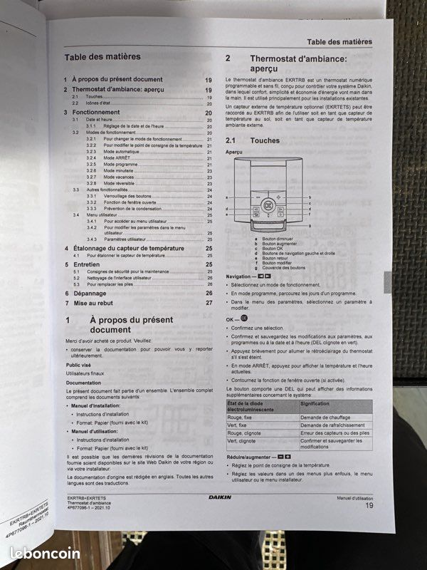 Thermostat DAIKIN neuf (image 3)