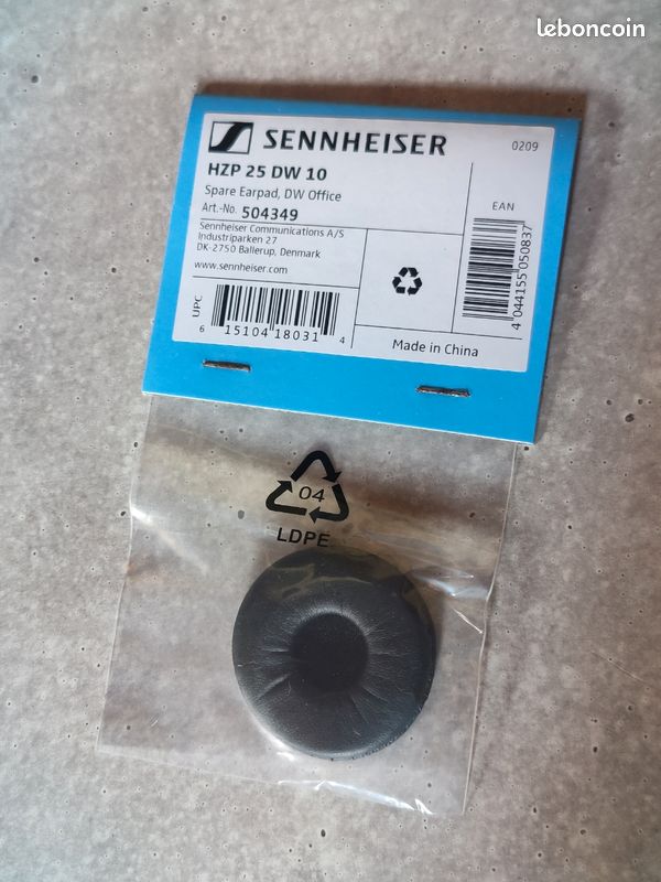 Paire de coussinets d'oreilles hygiéniques Sennheiser HZP 25 DW10 (image 1)