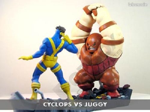 MARVEL X-MEN 97 diorama CIVIL WAR CYCLOPS JUGGERNAUT figures USA ...