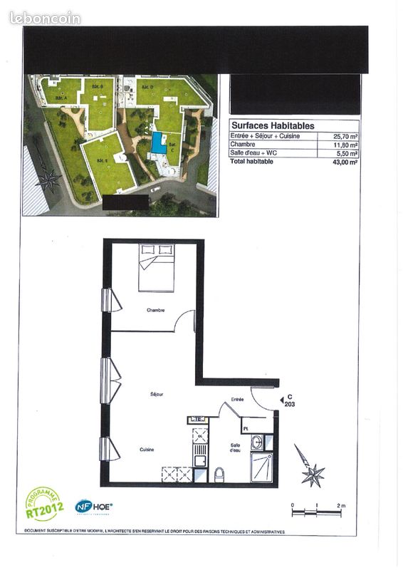 Appartement 2 pièces 43 m² · à Bobigny · 43 m² · 953 €/mois