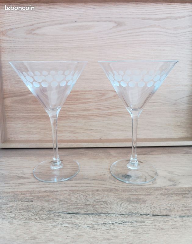 2 verres à cocktail en cristal mikasa (image 1)