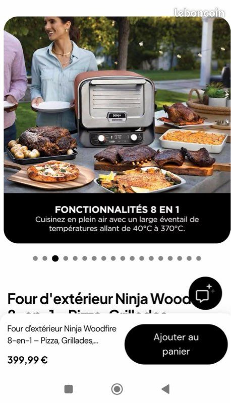 Four à pizzas extérieur ninja woodfire (image 2)