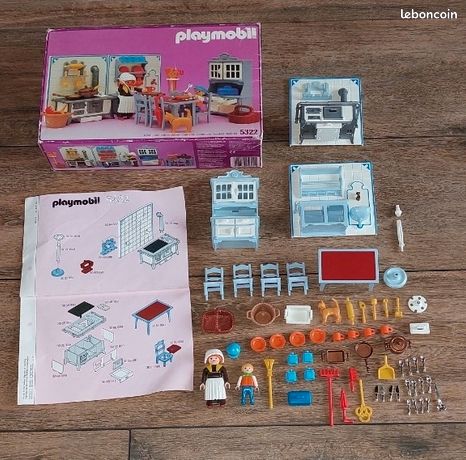 PLAYMOBIL Vintage Série Rose 1900 - Cuisine Set 5322 De 1989 - Boîte Fournie
