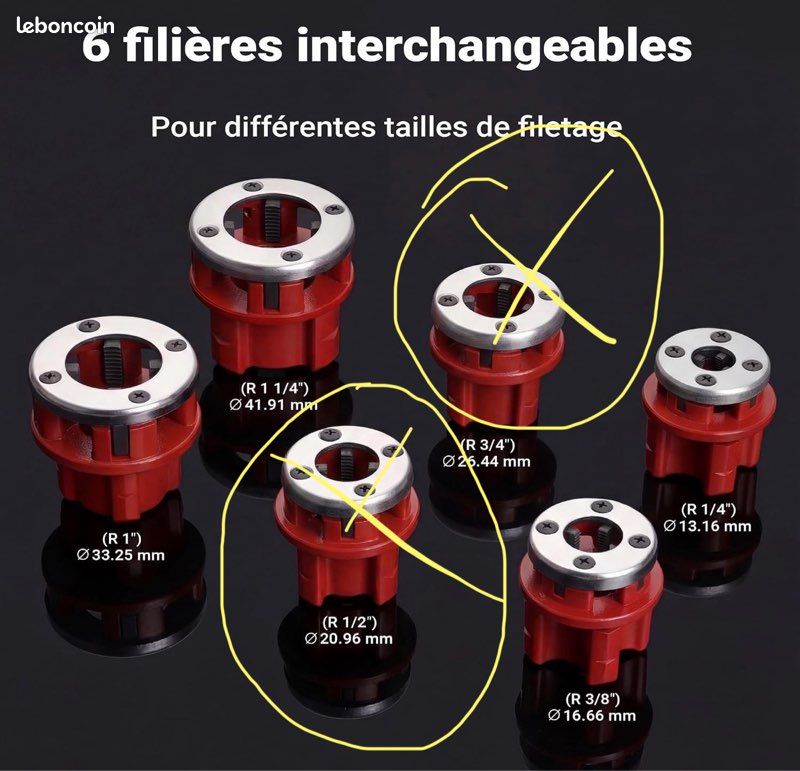 Coffret fileuse tube acier extérieur (image 2)
