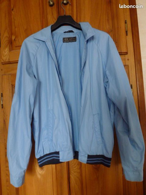 Blouson été bleu clair doublé Homme Taille 52 Marque C&A