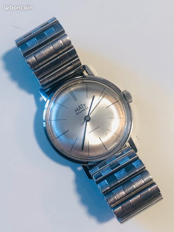 Montre Vintage Maty Besançon Automate Football - Mécanique Homme Années 60