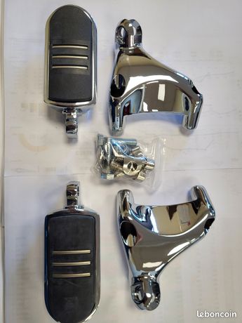 Repose-pieds XL883 XL1200 Repose-pieds Arrière Pour Harley-Davidson Sportster (XL883, XL1200, V-Rod) - Aluminium Usiné Noir - Longueur 129mm Repose-pieds Moto