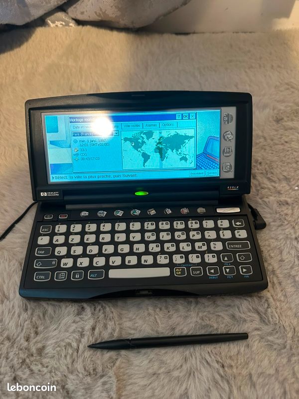 HP Jornada 620LX PDA vintage – Fonctionnel – Stylet inclus – Sans chargeur (image 1)