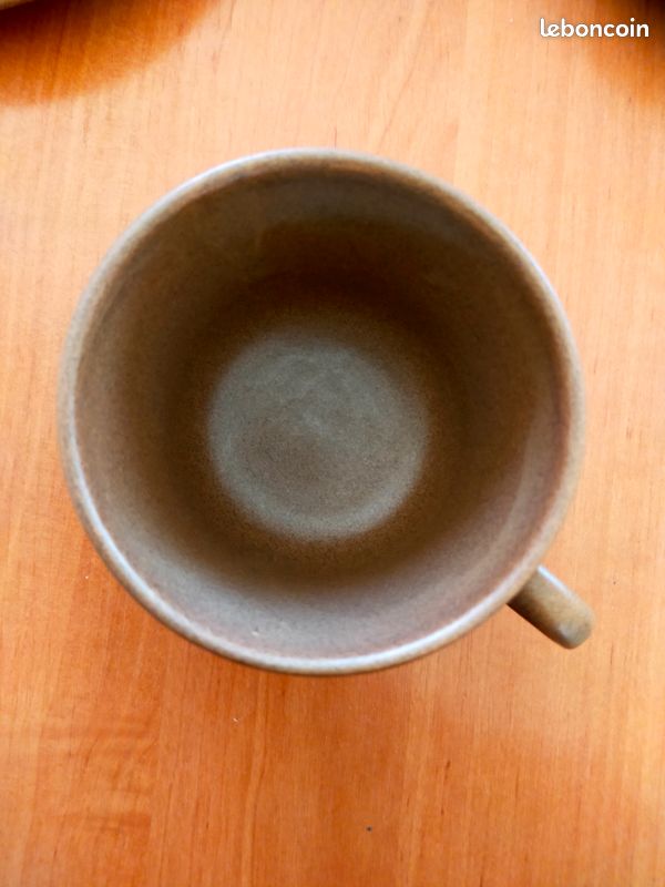 Lot de 6 assiettes a dessert et 6 bolées a cidre ou tasses en grès (image 3)