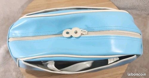 Sac A Main Blanc Claire Et Blanc 2 Poignée Vintage 2 pochettes Cuir ?? (image 10)