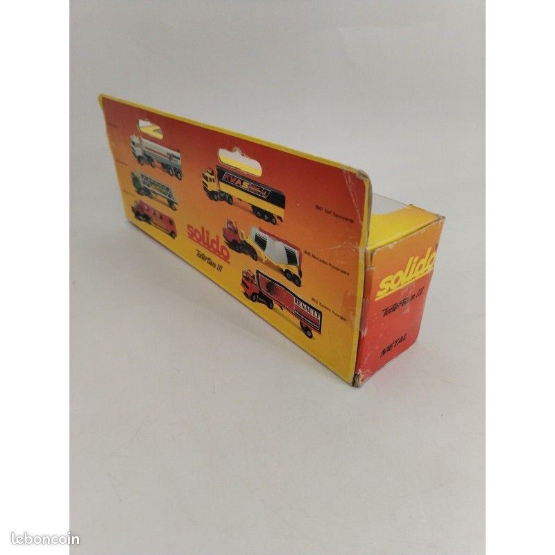 Solido 1/60 Renault Saunders Toner GAM N°3502 – Remorque Avec Toit Déteint, état Nickel