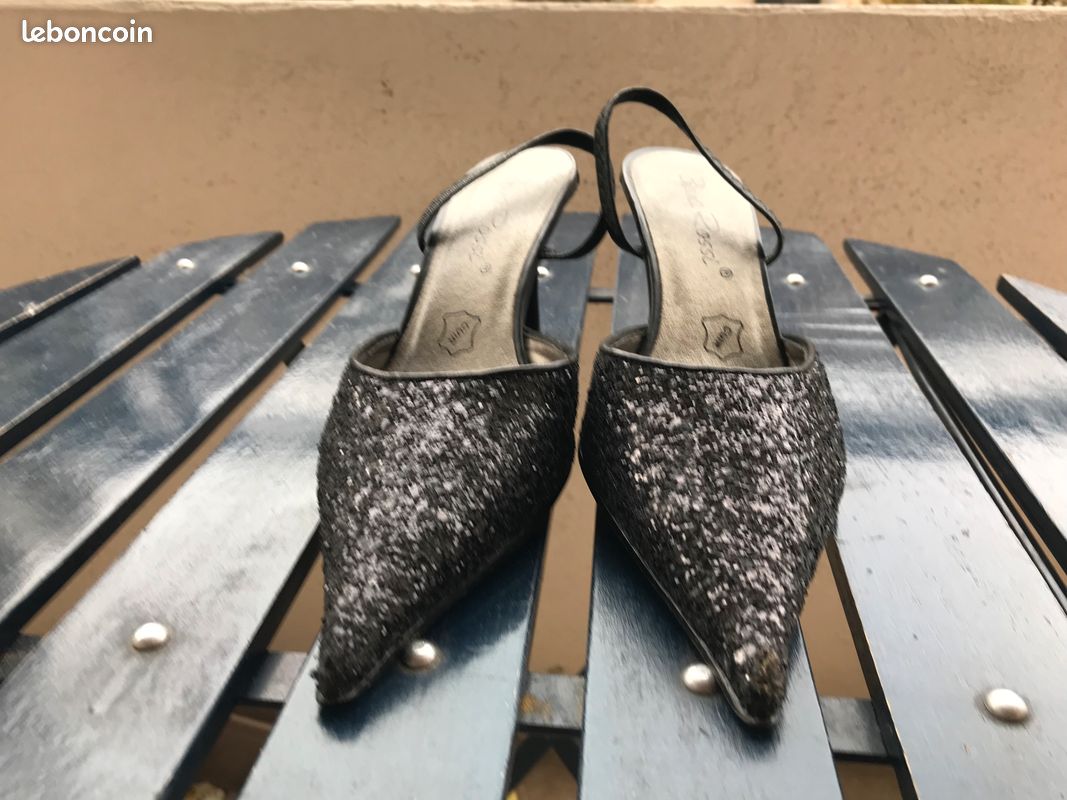 Chaussures à bride habillées, noirs T 38 (image 2)