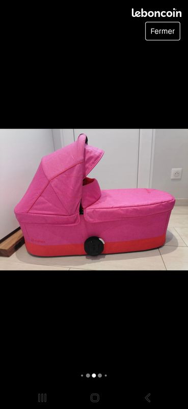 Landeau poussette balios cybex rose (image 3)