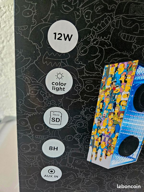 Enceinte à LED Bluethood Les Simpsons - La régie destockage