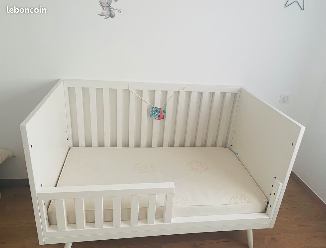 Convertible bed crib baby to toddler to 5years (image 1)
