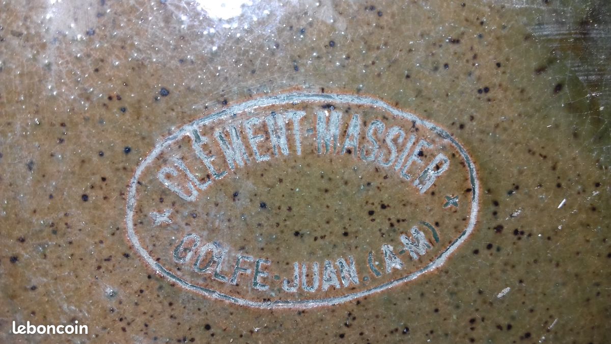Cache Pot et sa Sellette ART NOUVEAU de Clément Massier (image 2)
