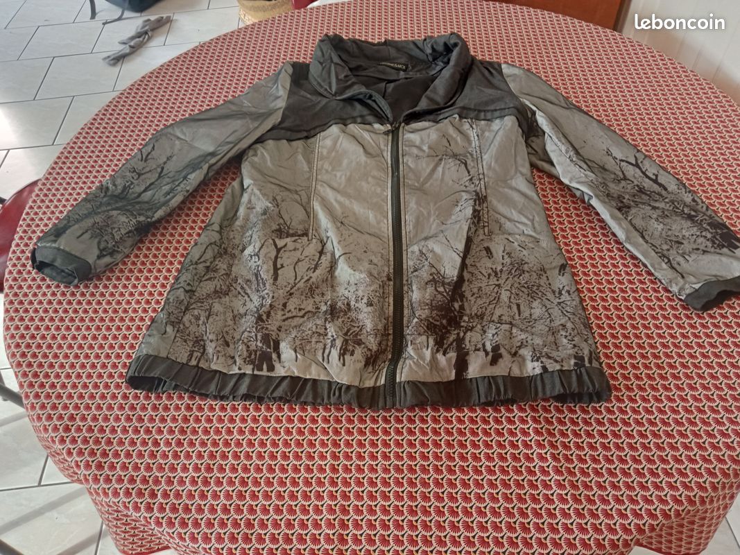 Manteau VIRGINIE ET MOI taille 40 gris et noir (image 2)