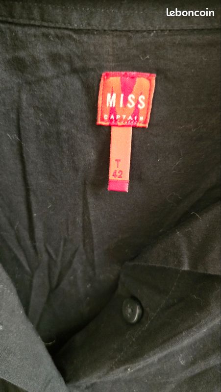 Tunique Miss captain noire T2 (image 2)