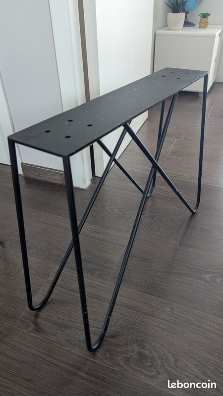 Pieds pour table basse acier noir (image 2)