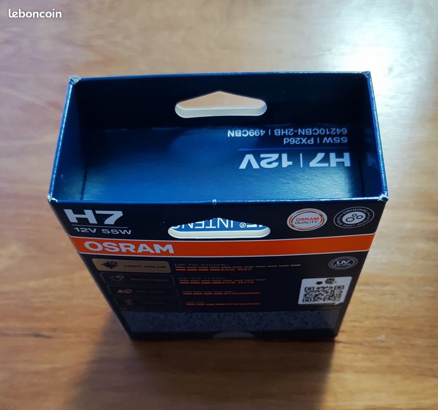 Vivid Definitons Lot de 2 ampoules : H7 OSRAM Blue intense 5000K – Auto/Moto (Neuves ...