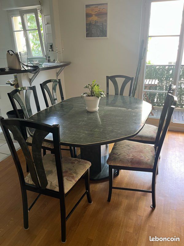 Table extensible + 6 chaises - très bon état (image 2)