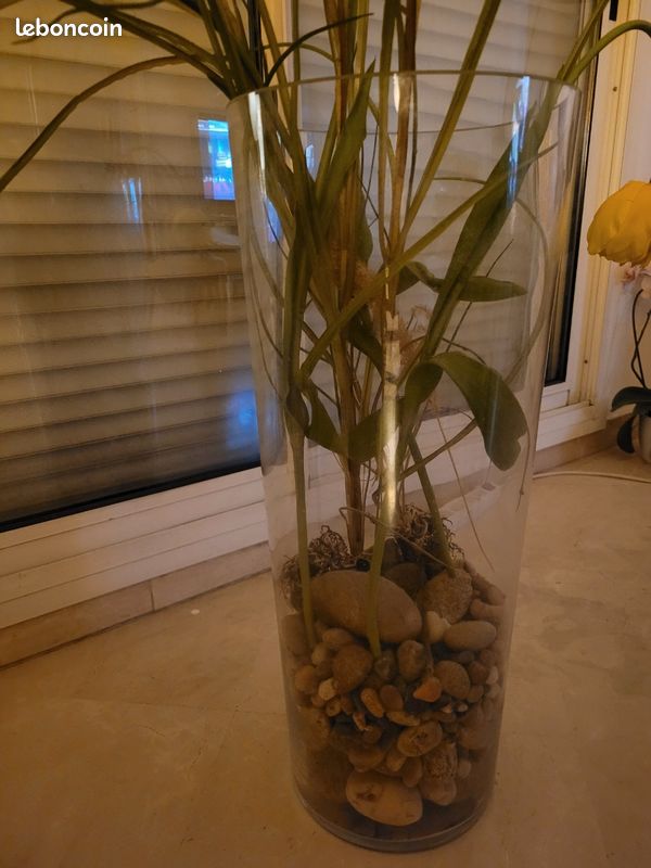 Grand vase verre transparent (image 2)