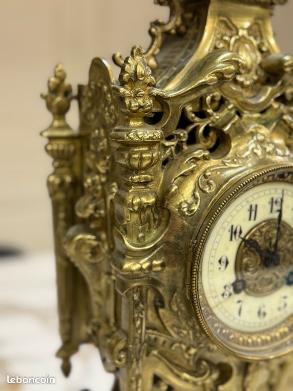 Pendule XIXe en bronze doré – Napoléon III (image 8)