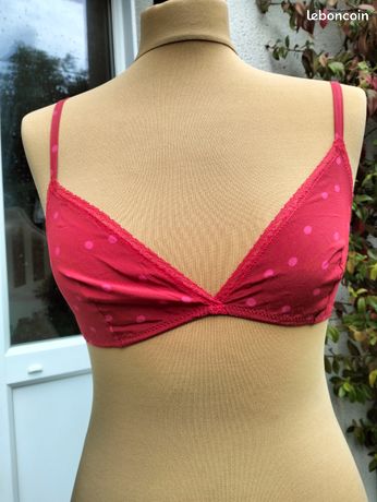 Soutien-Gorge Balconnet En Mousseline De Soie Laura Urbinati - Taille 36, Grenat, Neuf