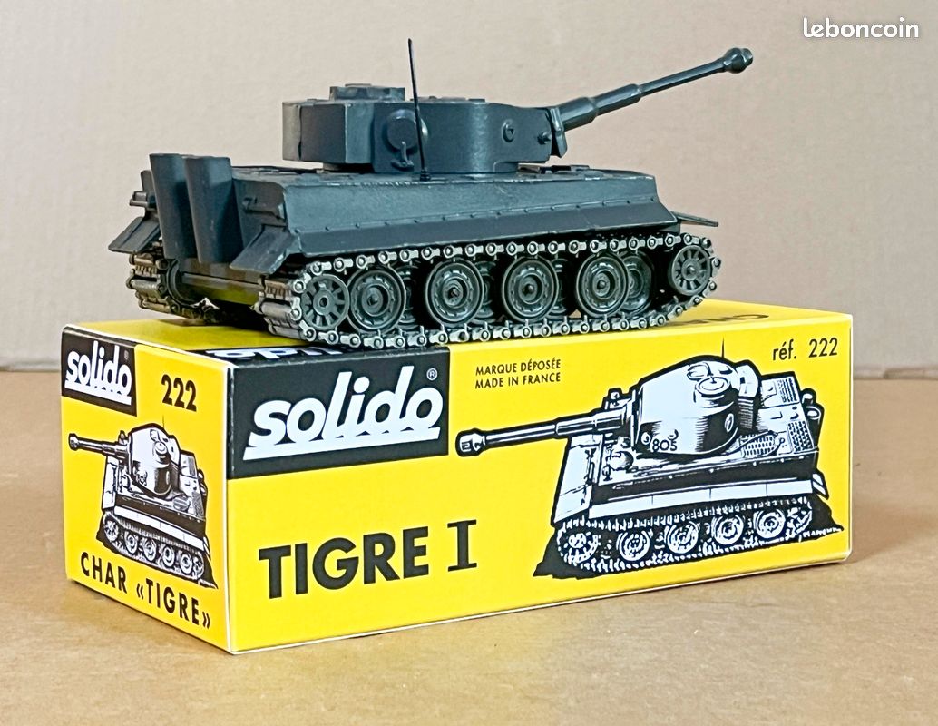 Char Tigre Solido Hachette 1:50 – Blindé Moulé Sous Pression – Avec Boîte