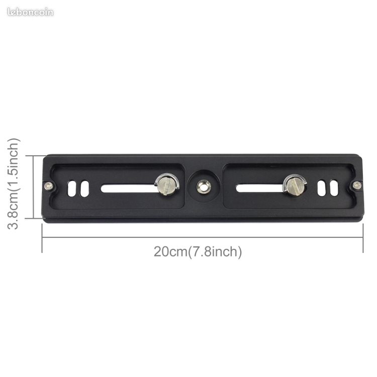 Plaque QR Rapide 200 Mm Puluz - Alliage Aluminium-magnésium, Compatibles Arca-Swiss, Pour Rotules Benro
