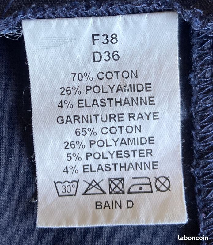 Jupe ample bleu marine Christine Laure T 38 (image 6)