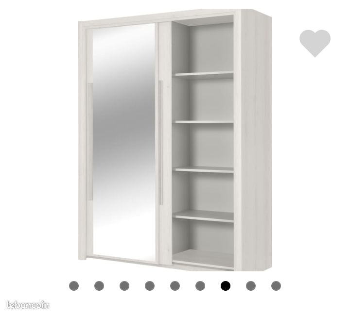 Armoire Conforama gris avec portes coulissantes miroir (image 3)