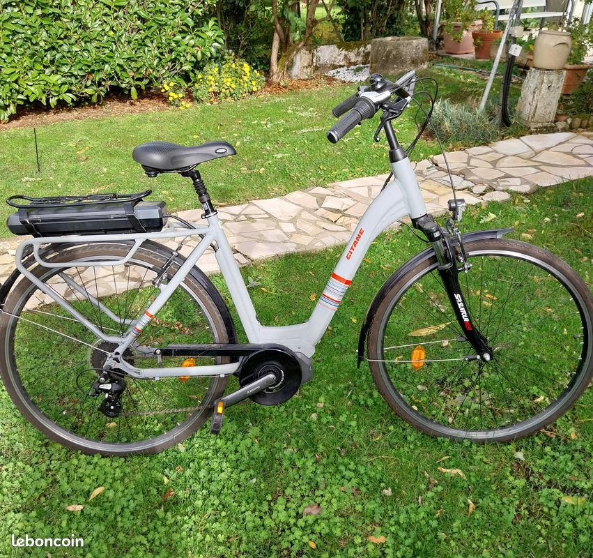Vélo électrique Gitane - 28 Pouces, 500W, Gris, Suspension Avant - Ville