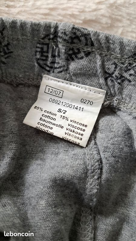 Caleçon boxer gris foncé motif (image 2)