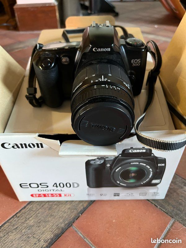 Appareil photo reflex Canon EOS 400D + objectif Sigma – complet (image 1)