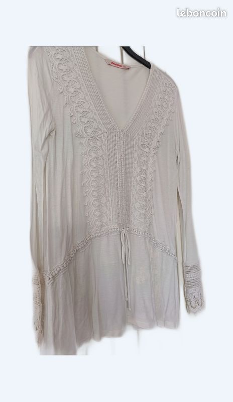 Tunique blanche Desigual taille M (image 1)