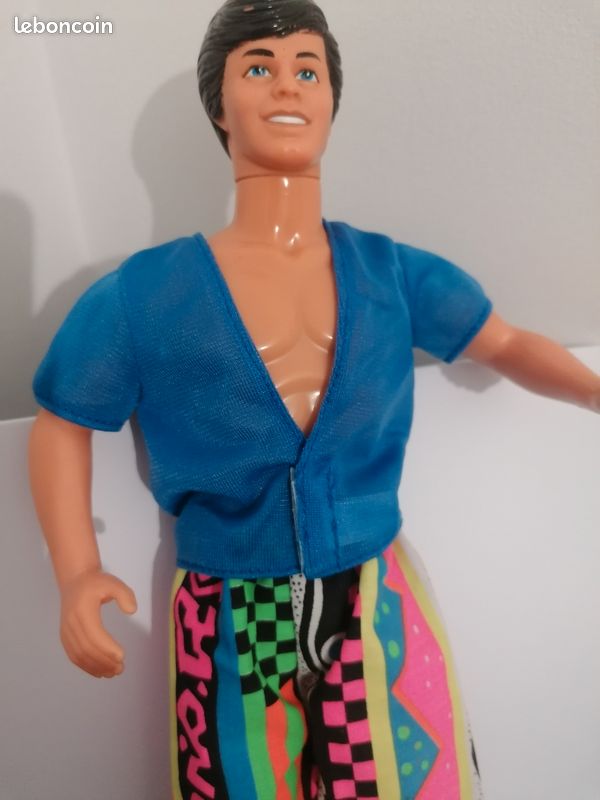 Poupée Ken Vintage Mattel - Années 80 (dos 1968, Nuque 1983) - Avec Vêtements Neufs