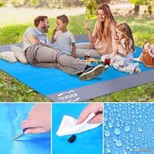Tapis de plage XXL OUGEP – neuf - Imperméable & anti-sable – 200×230 cm 🌊 (image 13)