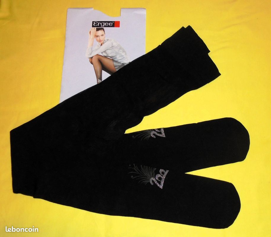 Collants 100% Nylon ERGEE - Grande Taille 5 (52-54) - 15 Deniers Ultra-fins - Neuf Vintage Rétro