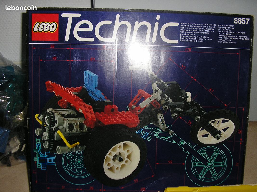 Boite lego technic 8857 complete annee 1993 street chopper motorcycle (image 2)