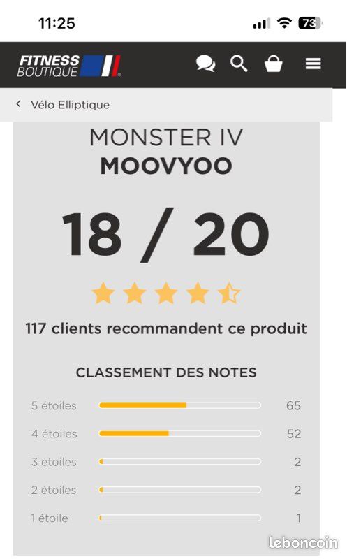 VÃ©lo Elliptique Monster Iv Moovyoo Moovyoo Fitnessboutique Velo