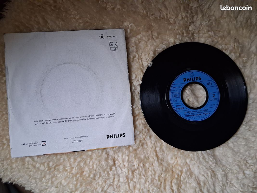 1 disque vinyle 45 t johnny hallyday (image 2)