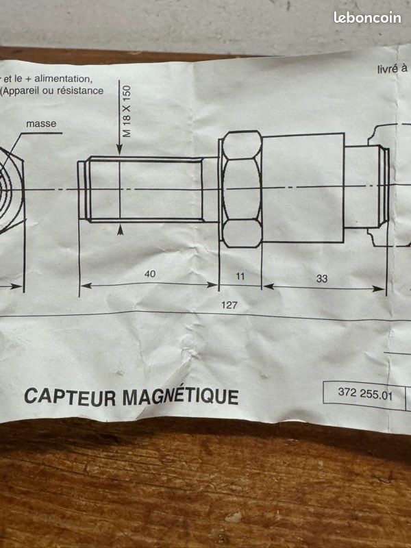 Capteur magnétique industriel Jaeger 81877601 M18x15 neuf ancien stock (image 18)