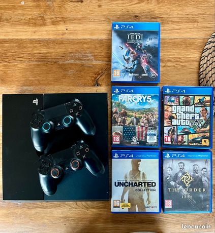 Console Sony PlayStation 4 Edition Uncharted 1 To – Bleu – Avec Manette Et Câbles