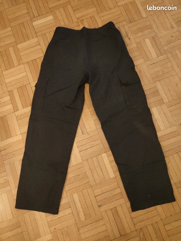 H&M Pantalon cargo noir poches T 14 ans Vêtements