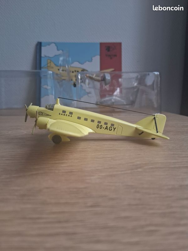 Avion Jaune Sabena Tintin - L'Île Noire - Neuf sous blister avec boite et livret (image 7)