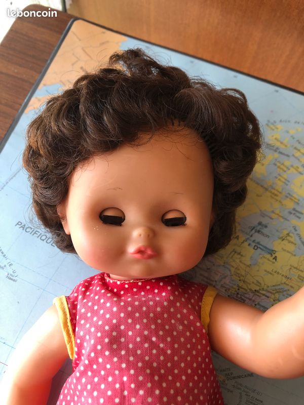 Ancienne Poupée Clodrey Blonde En Polyflex 40 Cm - Made In France - Années 50/60