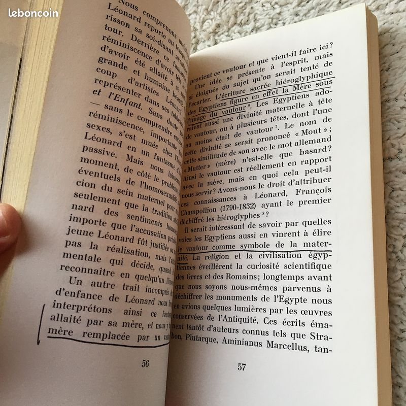 "Un souvenir d'enfance de Léonard de Vinci" de Sigmund Freud - Éditions Gallimard 1977 - Broché - Livre de poche (image 15)
