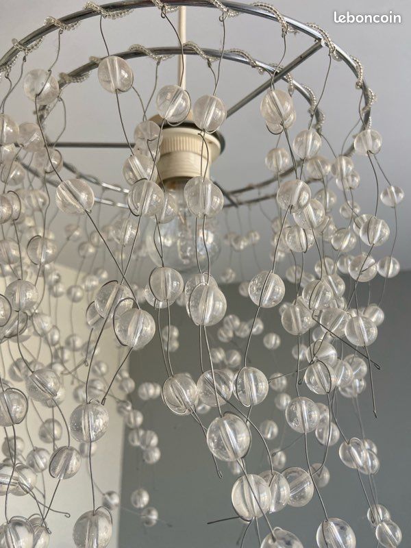 Suspension / lustre avec perles (image 1)
