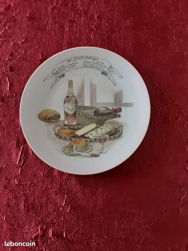 6 assiettes à fromages et leur plateau porcelaine - Arts de la table 6 assiettes à fromages et leur plateau porcelaine - Arts de la table